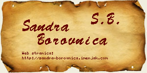 Sandra Borovnica vizit kartica